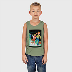 Майка детская хлопок Убегайте от любых проблем мем, цвет: авокадо — фото 2