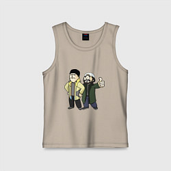 Майка детская хлопок Vault Jay and silent Bob, цвет: миндальный