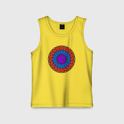 Детская майка Колесо геометрии / Желтый – фото 1