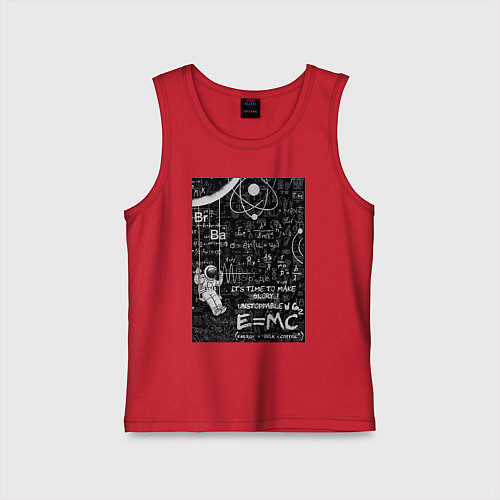 Детская майка Космос формулы / Красный – фото 1