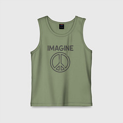 Майка детская хлопок Peace imagine, цвет: авокадо