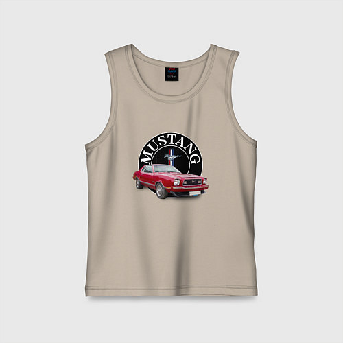 Детская майка Форд Мустанг 1974 года / Миндальный – фото 1