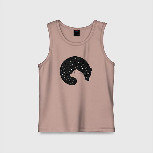 Детская майка Большая медведица в космосе / Пыльно-розовый – фото 1