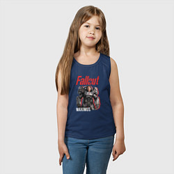 Майка детская хлопок Фаллаут - Максимус, цвет: тёмно-синий — фото 2