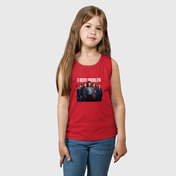 Майка детская хлопок Задача трёх тел - физики, цвет: красный — фото 2