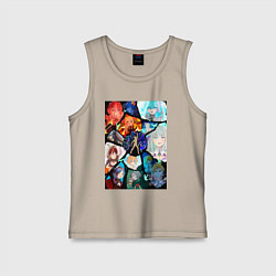 Майка детская хлопок Re:Zero Субару Нацуки, цвет: миндальный