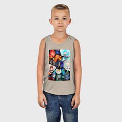 Майка детская хлопок Re:Zero Субару Нацуки, цвет: миндальный — фото 2