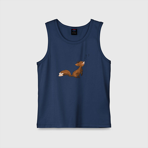 Детская майка Music fox / Тёмно-синий – фото 1