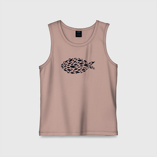 Детская майка Рыбная рыба / Пыльно-розовый – фото 1