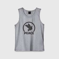 Майка детская хлопок Peace bird, цвет: меланж