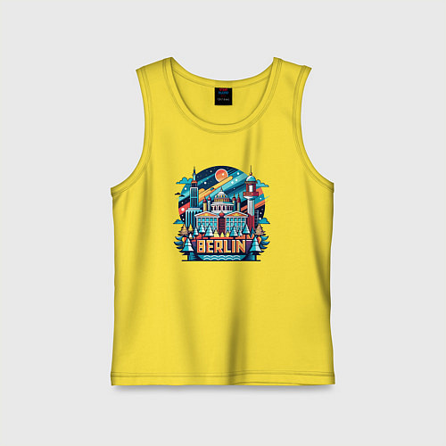Детская майка Город Берлин / Желтый – фото 1