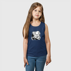 Майка детская хлопок Осеннее приключение, цвет: тёмно-синий — фото 2