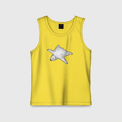 Майка детская хлопок Шкура медведя, цвет: желтый