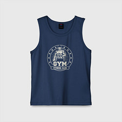 Майка детская хлопок Gym fitness club, цвет: тёмно-синий