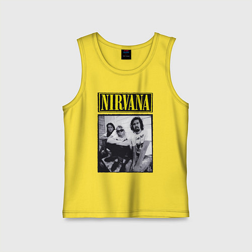 Детская майка Нирвана группа / Желтый – фото 1