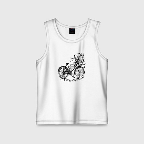 Детская майка Велосипедные символы / Белый – фото 1