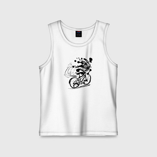 Детская майка Велосипедная клякса / Белый – фото 1