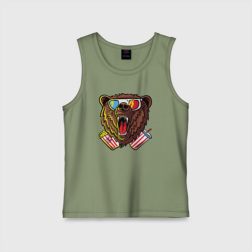 Детская майка Медведь в кино / Авокадо – фото 1