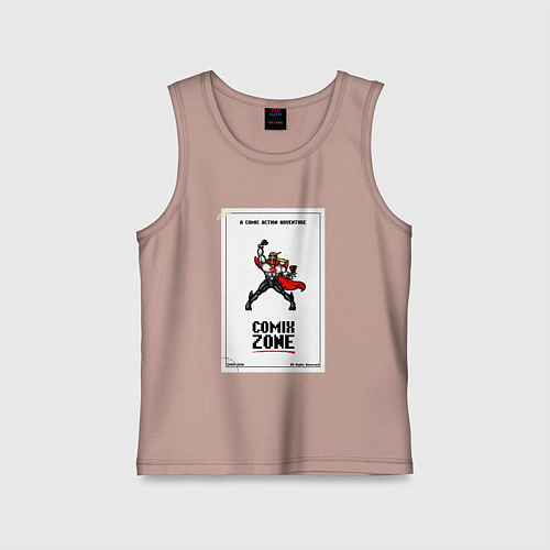 Детская майка Comix zone - power / Пыльно-розовый – фото 1