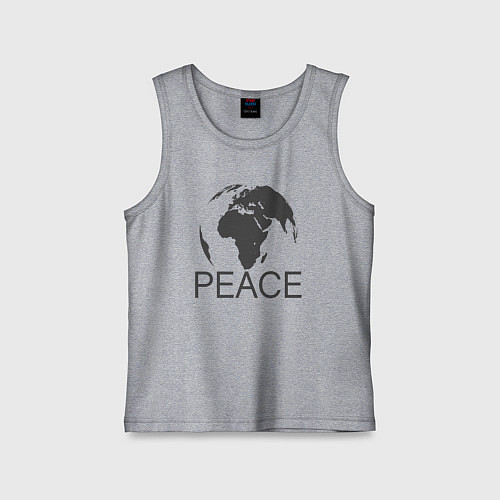 Детская майка Peace the world / Меланж – фото 1