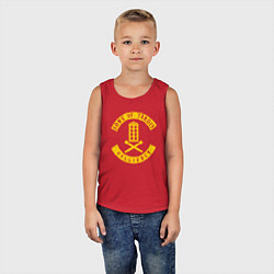 Майка детская хлопок Sons of tardis gallifrey, цвет: красный — фото 2