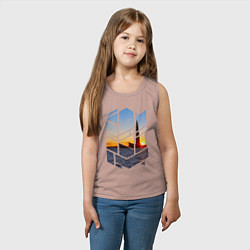 Майка детская хлопок Лахта центр в Санкт-Петербурге, цвет: пыльно-розовый — фото 2