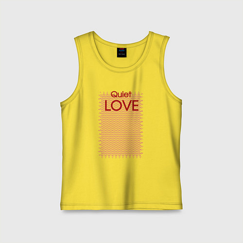 Детская майка Quiet love / Желтый – фото 1