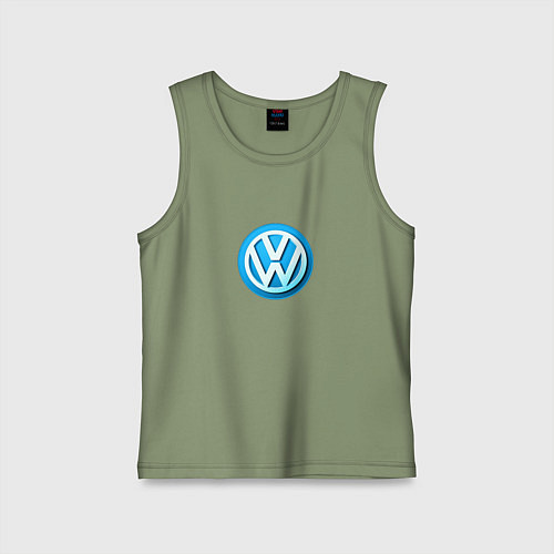 Детская майка Volkswagen logo blue / Авокадо – фото 1