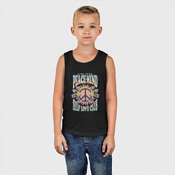 Майка детская хлопок Мир в голове, цвет: черный — фото 2