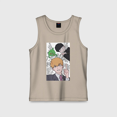 Детская майка Моб Психо 100 Экубо дух / Миндальный – фото 1