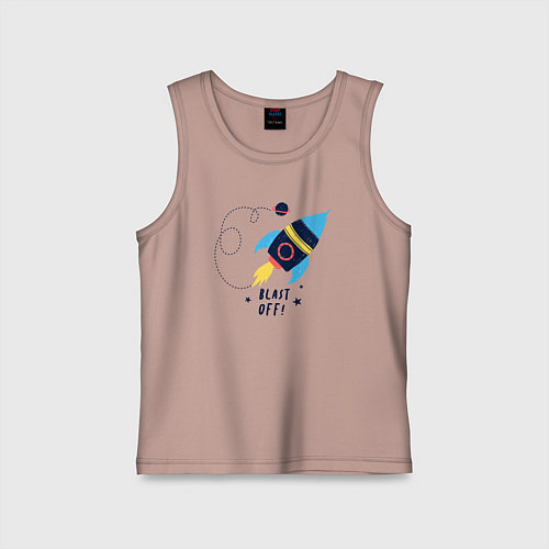 Детская майка Взлетаем / Пыльно-розовый – фото 1