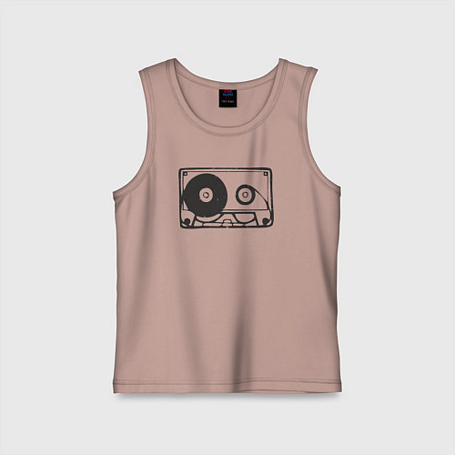 Детская майка Audio cassette / Пыльно-розовый – фото 1
