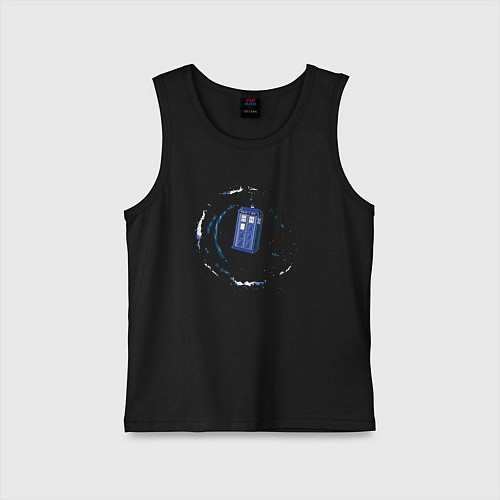 Детская майка Galaxy tardis / Черный – фото 1