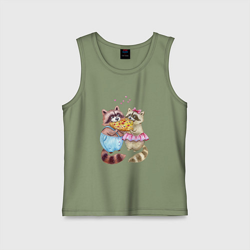 Детская майка Пицца и енотики / Авокадо – фото 1