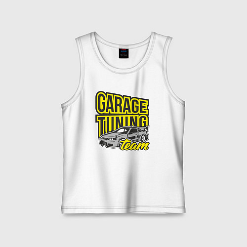 Детская майка Garage tuning team / Белый – фото 1