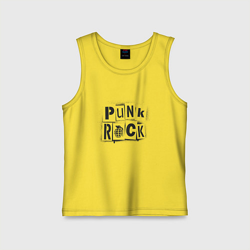 Детская майка Панк рок граффити / Желтый – фото 1