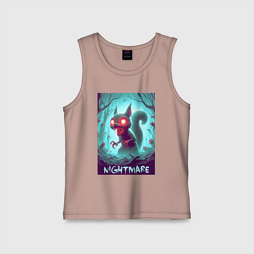 Детская майка Terrible squirrel - nightmare / Пыльно-розовый – фото 1