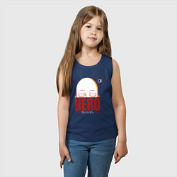 Майка детская хлопок Сайтама аниме, цвет: тёмно-синий — фото 2