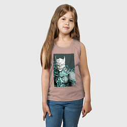 Майка детская хлопок Кайдзю номер восемь, цвет: пыльно-розовый — фото 2