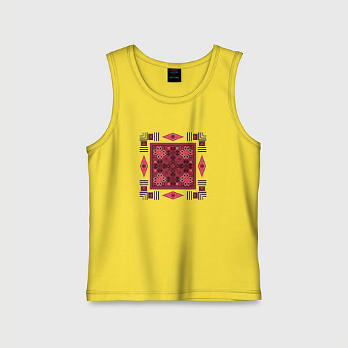 Детская майка Этнический красный орнамент / Желтый – фото 1
