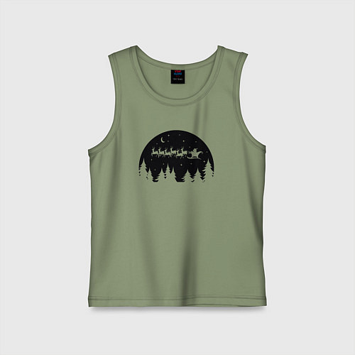 Детская майка Night Santa Claus / Авокадо – фото 1