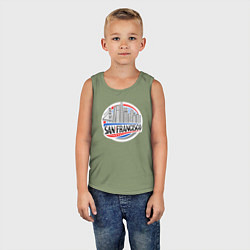 Майка детская хлопок Сан-Франциско, цвет: авокадо — фото 2
