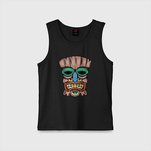 Детская майка Tiki face / Черный – фото 1