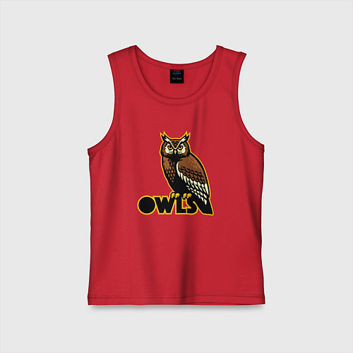 Детская майка Owls / Красный – фото 1