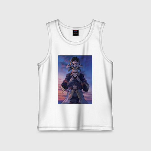 Детская майка Моя геройская академия Всемогущий Идзуку Мидория / Белый – фото 1