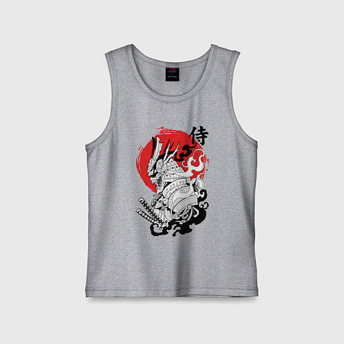 Детская майка Самурай в маске Хання / Меланж – фото 1