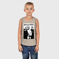 Майка детская хлопок Depeche mode all, цвет: миндальный — фото 2