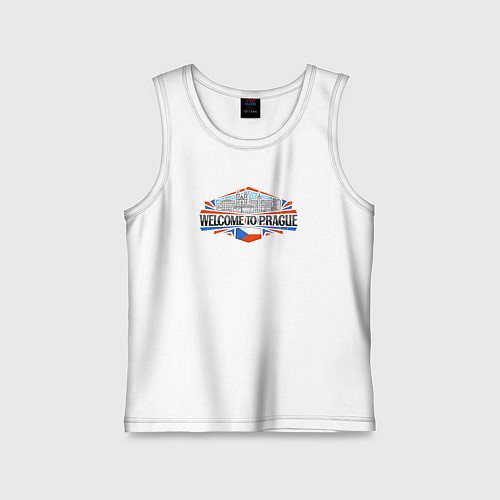 Детская майка Прага - добро пожаловать / Белый – фото 1
