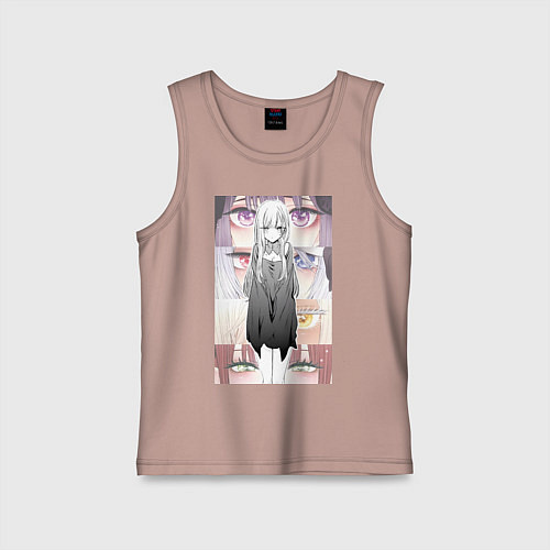 Детская майка Эта фарфоровая кукла влюбилась / Пыльно-розовый – фото 1