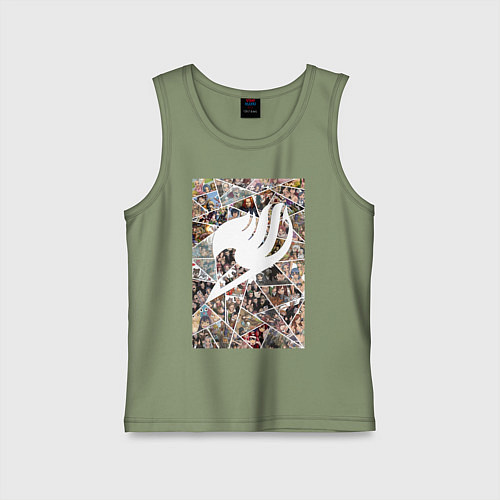 Детская майка Хвост Феи Нацу Драгнил Эрза Скарлет коллаж / Авокадо – фото 1